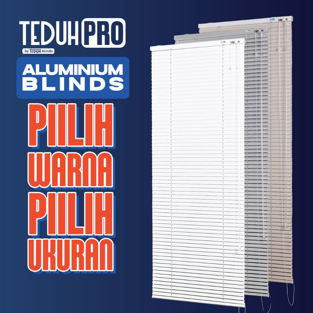 TEDUH CUSTOM - VENETIAN BLIND ALUMINIUM - Tirai Horizontal Aesthetic Custom Ukuran