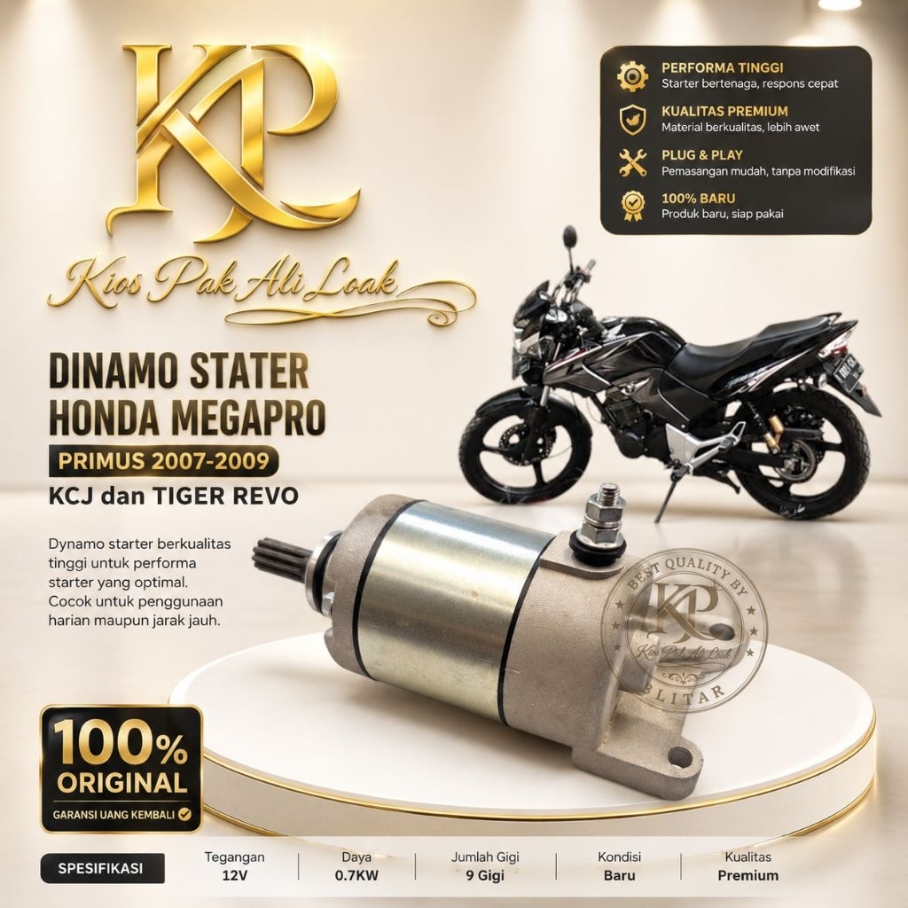 Dinamo Starter Honda Megapro Primus 2007-2009 KCJ dan Tiger Revo MEGAPRO PRIMUS dynamo stater MEGA P