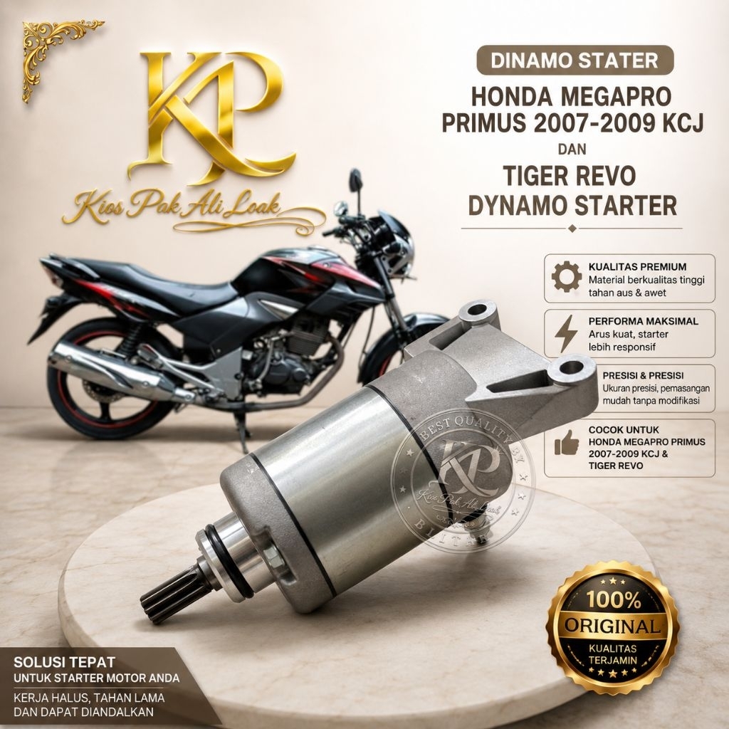 Dinamo Stater Honda Megapro Primus 2007-2009 KCJ dan Tiger Revo dynamo starter MEGAPRO PRIMUS MEGA P