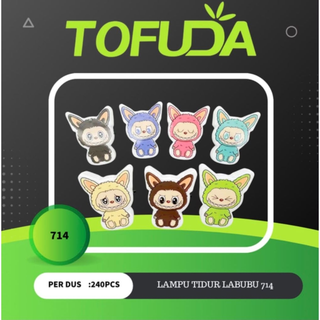 Mini Lamp Tofuda Kuromi / Labubu Lampu Tidur