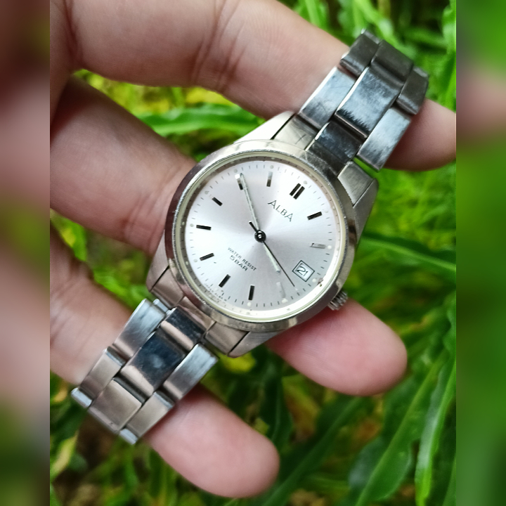 ALBA V732-X014 Silver Watch Original Second | Jam Tangan Pria Preloved