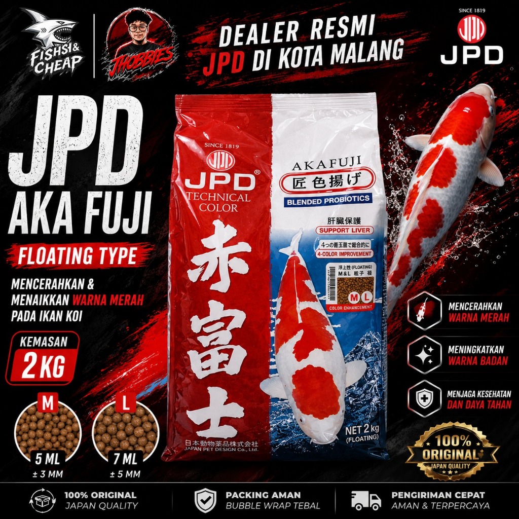 JPD Akafuji 2 Kg Makanan Koi Super Premium