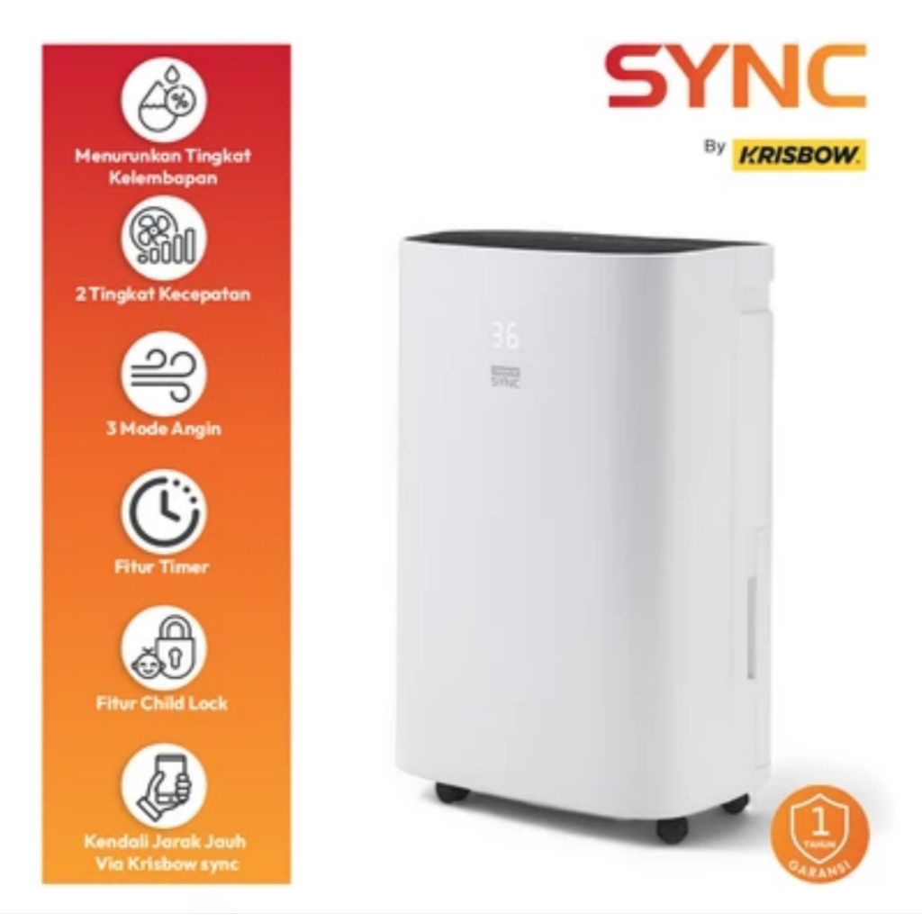 Krisbow Sync Smart Dehumidifier Dehumidifier