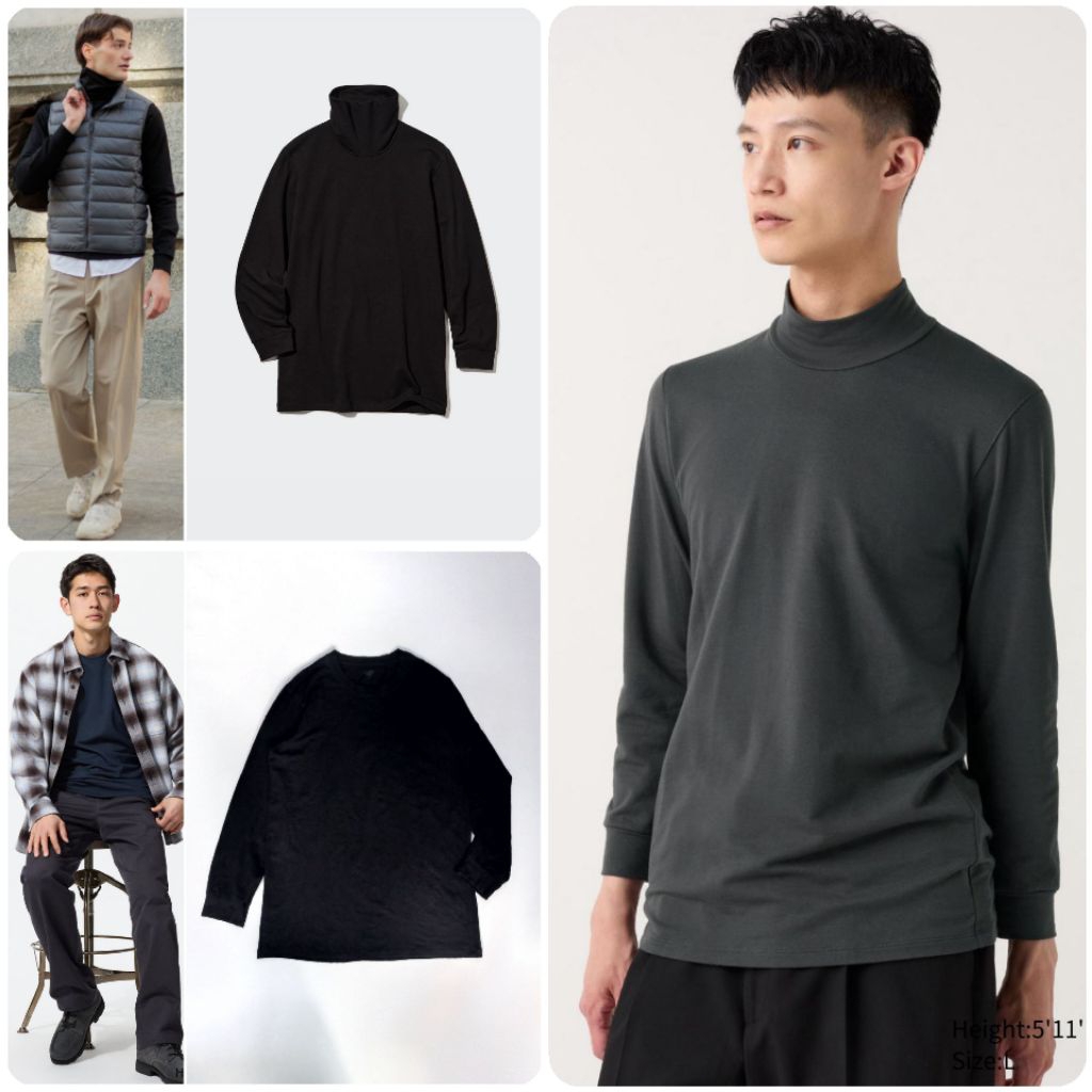 UNIQLO Men Heattech Extra Warm Cotton  TShirt