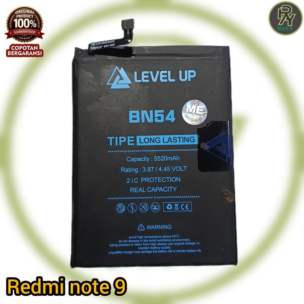 Baterai xiaomi redmi note 9 aftermarket second bergaransi
