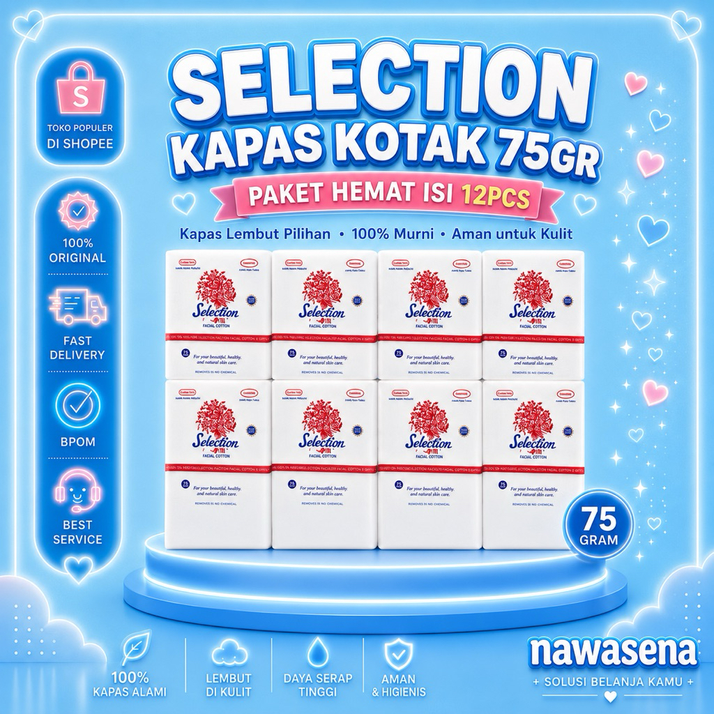 [GROSIR] KAPAS SELECTION 75 GR - HARGA 1 LUSIN (12 PCS) - PAKET USAHA