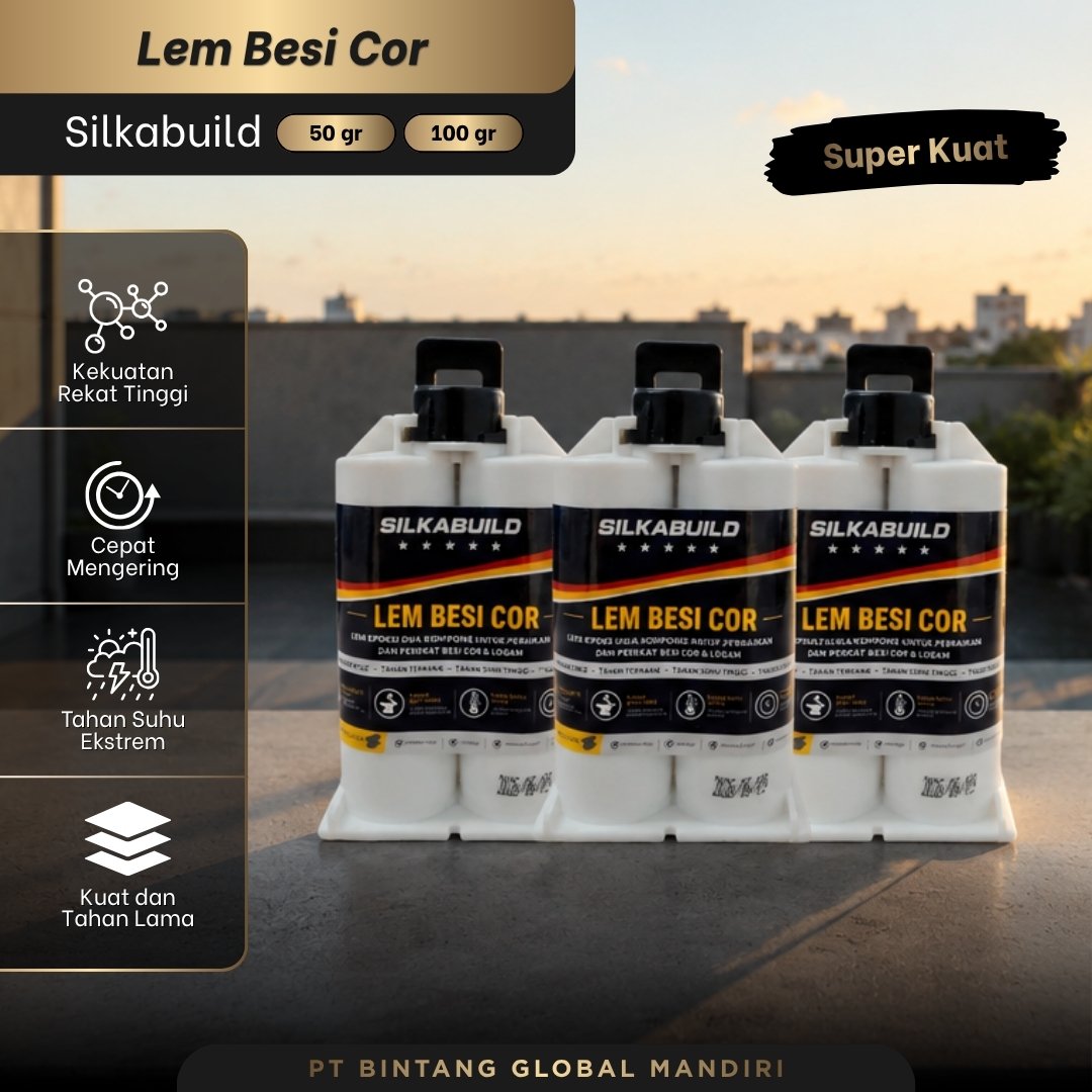 IPB - SILKABUILD Lem Besi Super Kuat Industrial Metal Repair Glue Tahan Panas Tahan Air Buat Mesin M