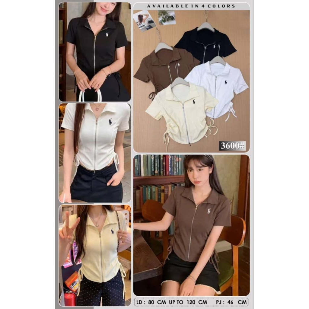 CELIN KAOS CROP POLO TALI