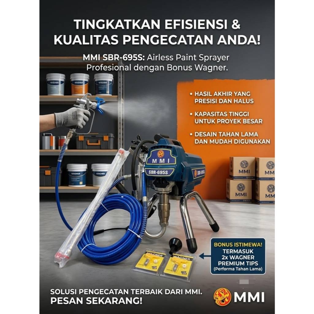 AIRLESSPAINT SPRAYER CAT SEMPROT PRAKTIS