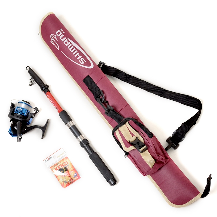 Set Pancing Antena Fiber 150 cm Bonus Tas Pedang Pancing Hardcase Shimano Maroon Joran Murah Lengkap