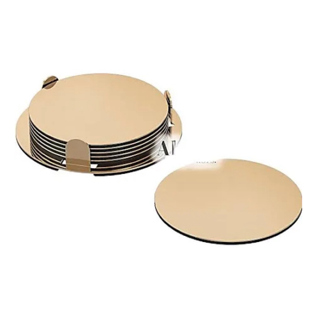 [EX RESTO] Coaster Gold 1 set isi 4pcs