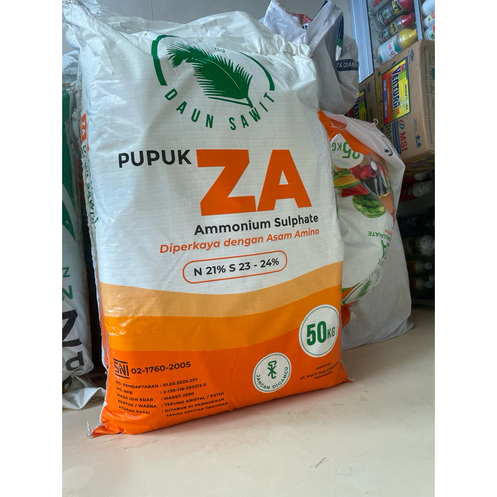 Pupuk ZA DAUN SAWIT 50KG KEMASAN PABRIK