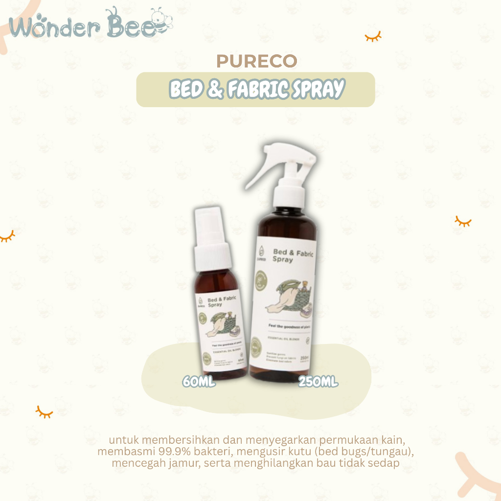 Pureco Bed & Fabric Spray Bed Spray 60ml/250ml - Bed Linen Spray sanitizer spray / sanitizer bed spr