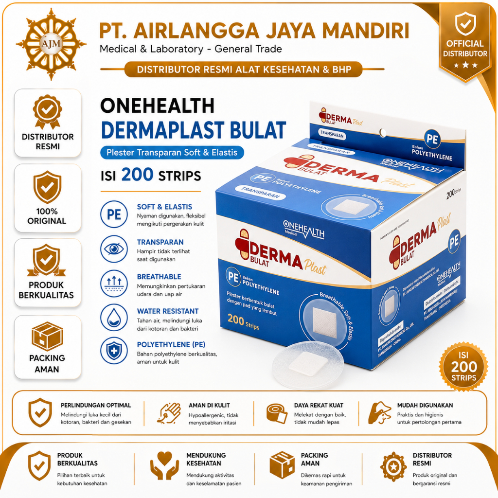 Dermaplast Plester Bulat Transparan / Dermaplast Plester Bulat Skinny Onehealth