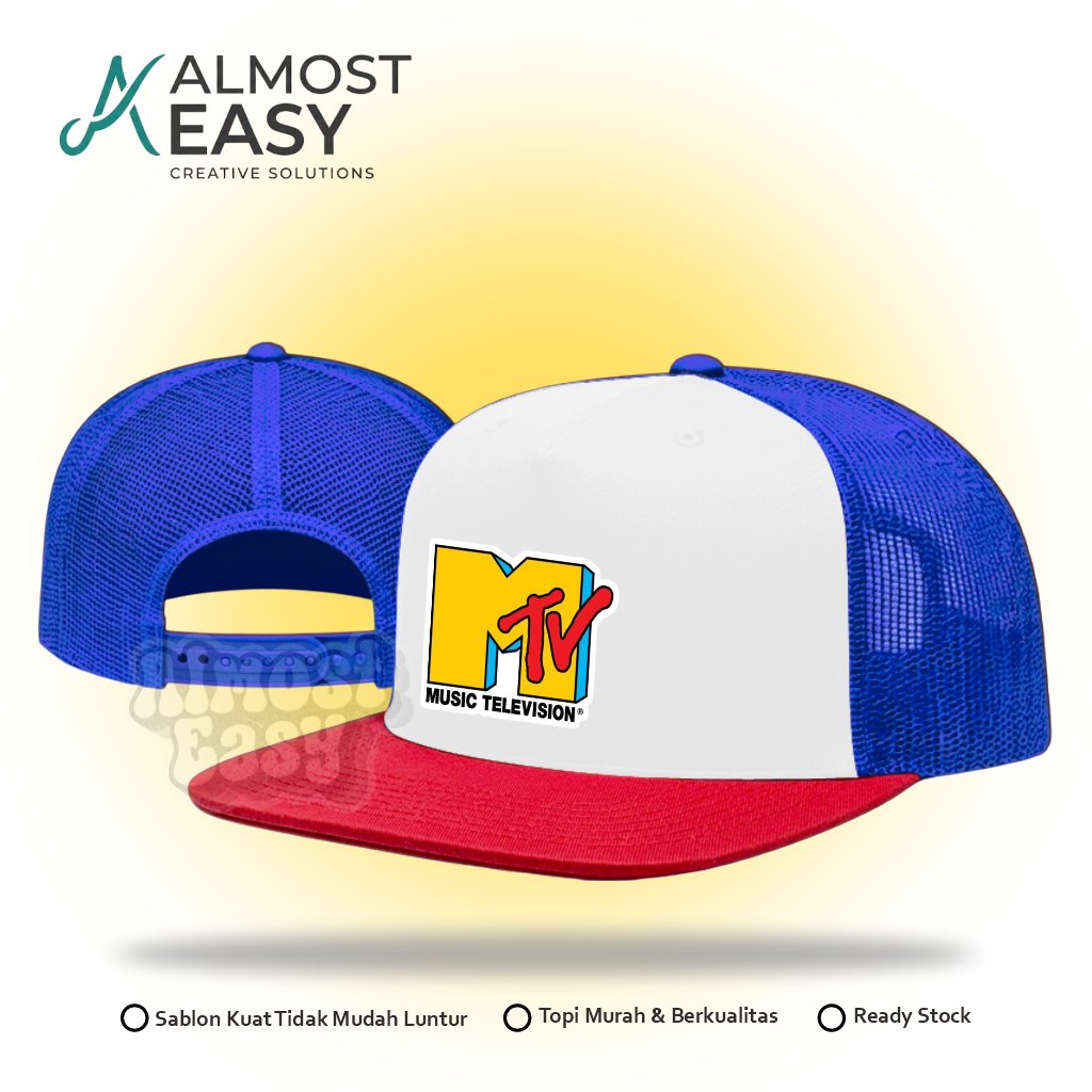 SNAPBACK TRUCKER - MTV - Topi Jaring/Jala - Dewasa - Unisex
