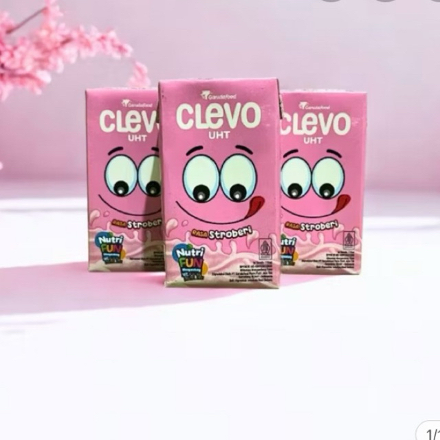 CLEVO SUSU UHT STRAWBERRY 115 ml 1 dus
