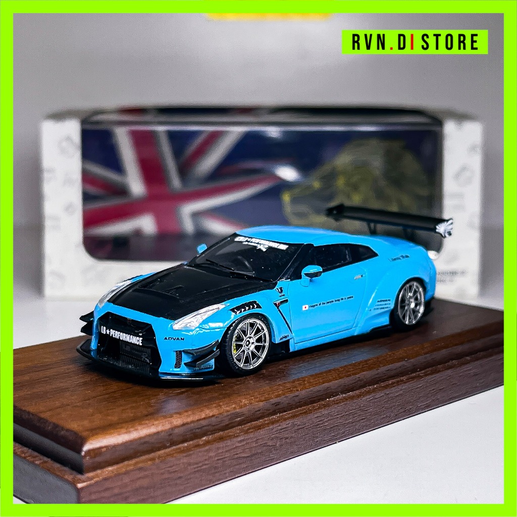 R35 LBWK Blue Nissan GT-R R35 By Impossible Perfect Resin Miniscale Diecast 1/64