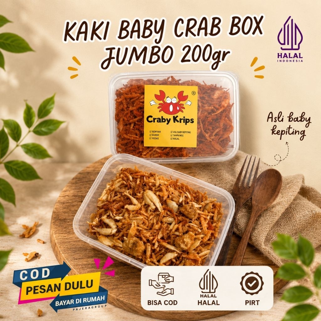 BABY CRAB KAKI BOX JUMBO 200 GR ASLI KAKI BABY CRAB