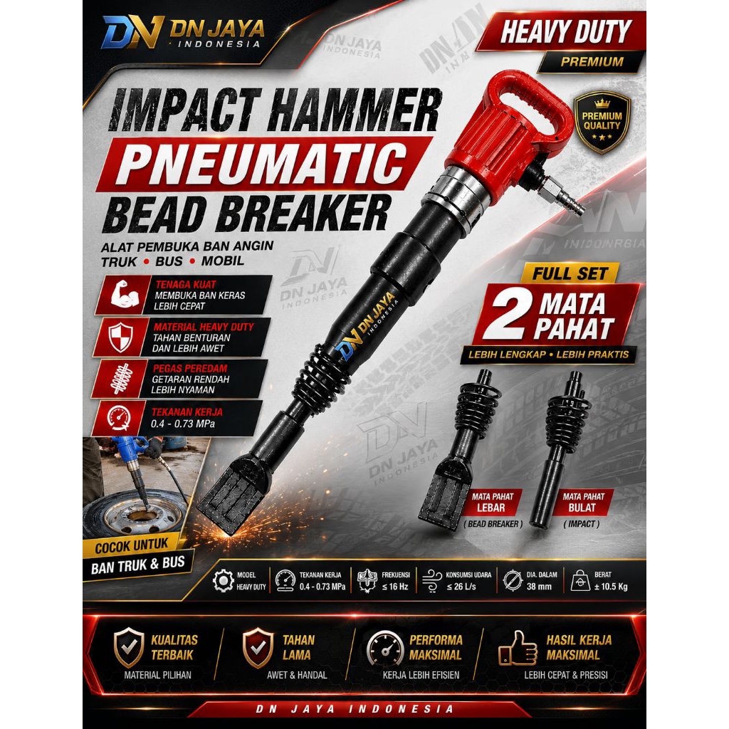 IMPACT HAMMER PNEUMATIC BEAD BREAKER