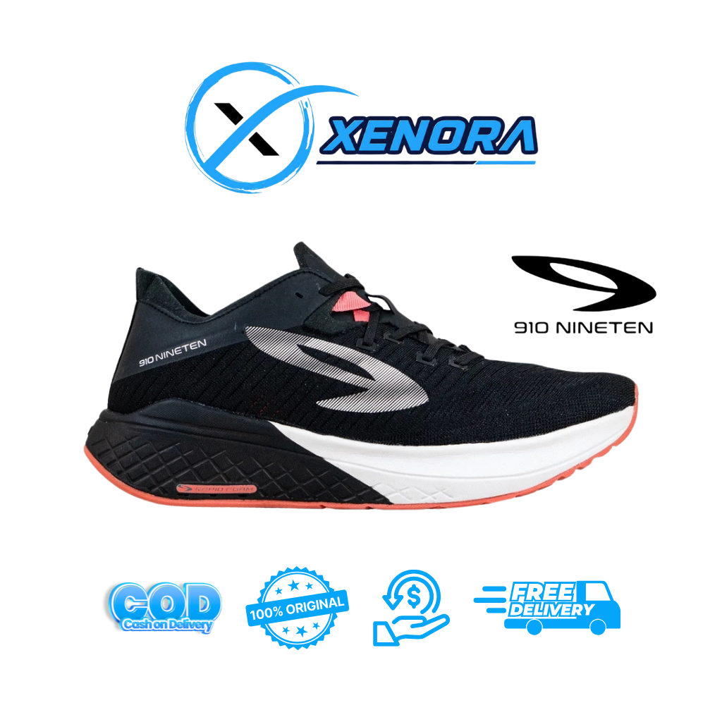 HANNA 1.0 HITAM PUTIH MERAH/SEPATU LARI HANNA 910 NINETEN/HANNA 910 NINETEN ORIGINAL