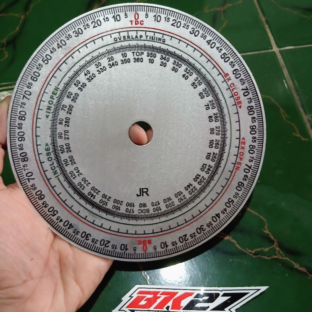 busur 360 derajat untuk dial noken as dan pengapian motor