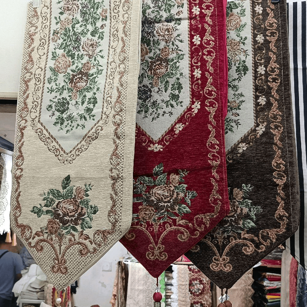 Taplak Meja Tamu Panjang Table Runner Belgia Taplak Meja Buffet Mewah 150 180 250  cm