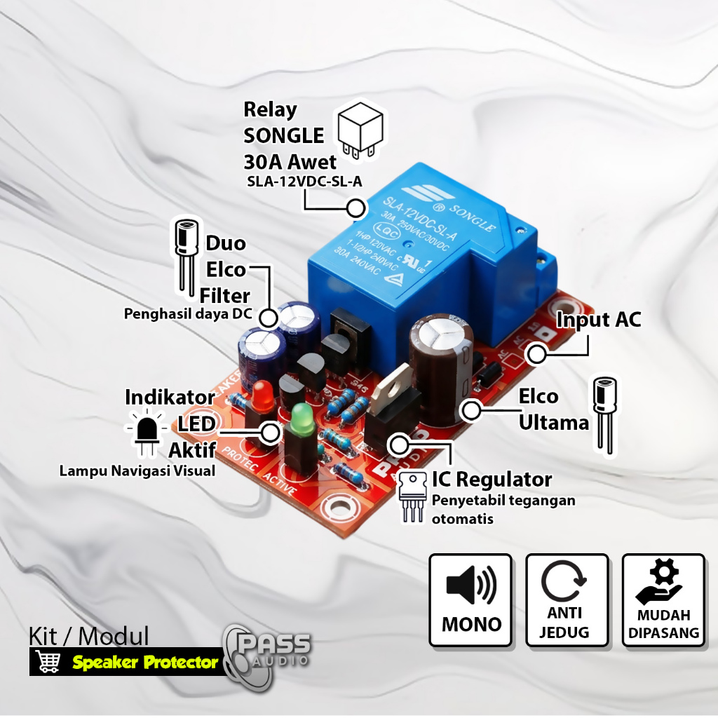 Kit Speaker Protektor Anti Njedug spiker Protector Mono Anti Jedug