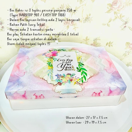 Box Kue Kering Box Cookies Box Kotak Kado Box Sangjit Box Watercolour Flower Kotak Packaging Hampers