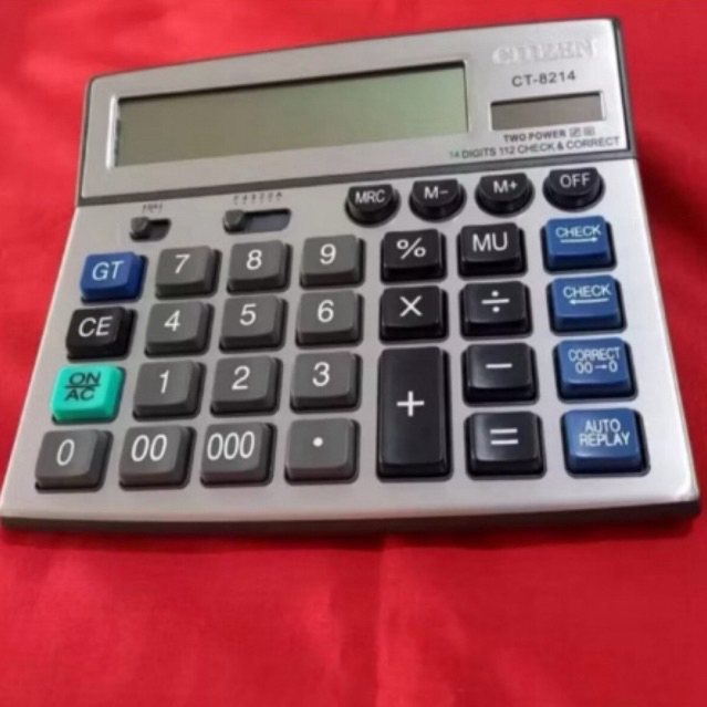 KALKULATOR DAGANG BESAR CITIZEN CT-8214 / 14 DIGIT CHECK & CORRECT