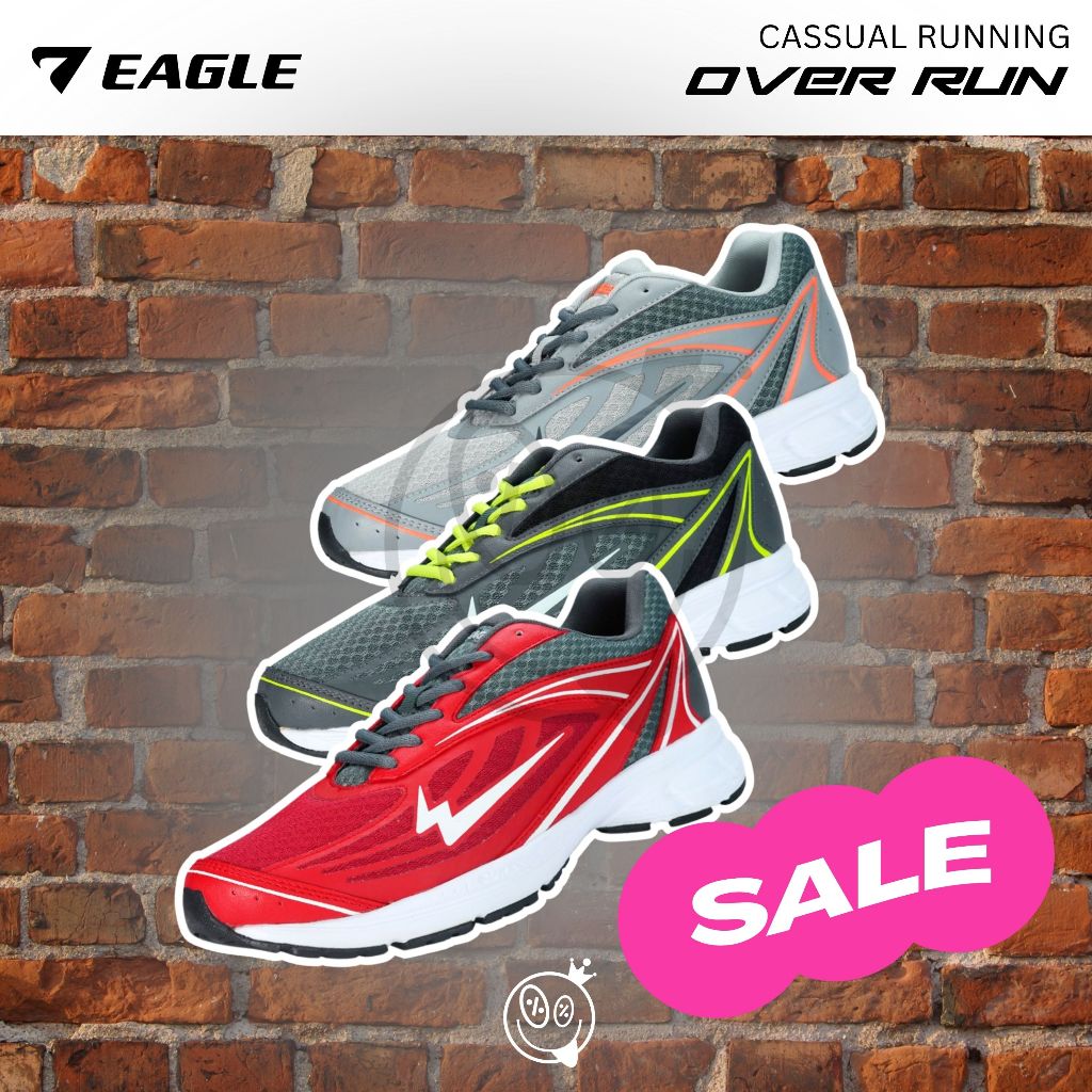 EAGLE OVERRUN OVER RUN SEPATU RUNNING OLAHRAGA PRIA UNISEX KNGDISC