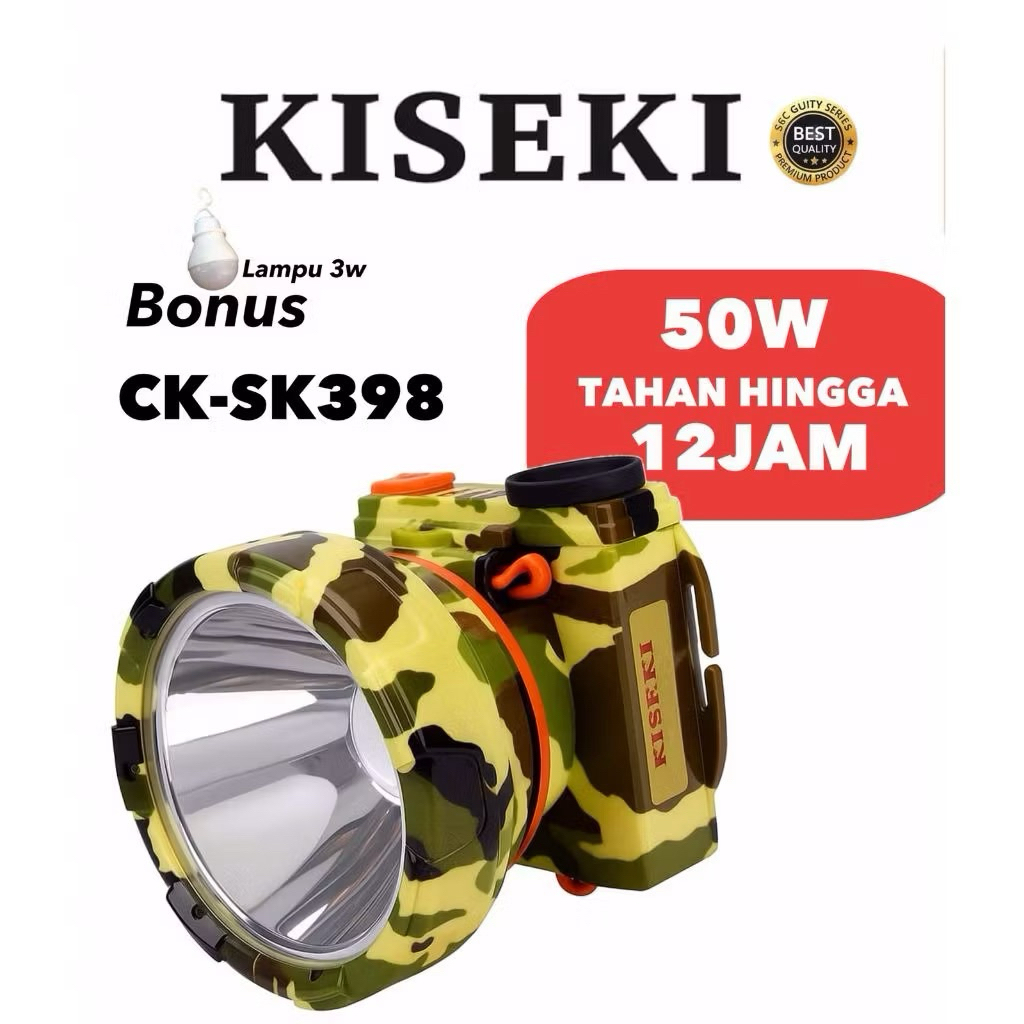 Senter Kepala Cus 150W CK SK 398 PUTIH Kiseki/Senter Kepala 150w Kiseki CK-SK 398 150 Watt Waterproo