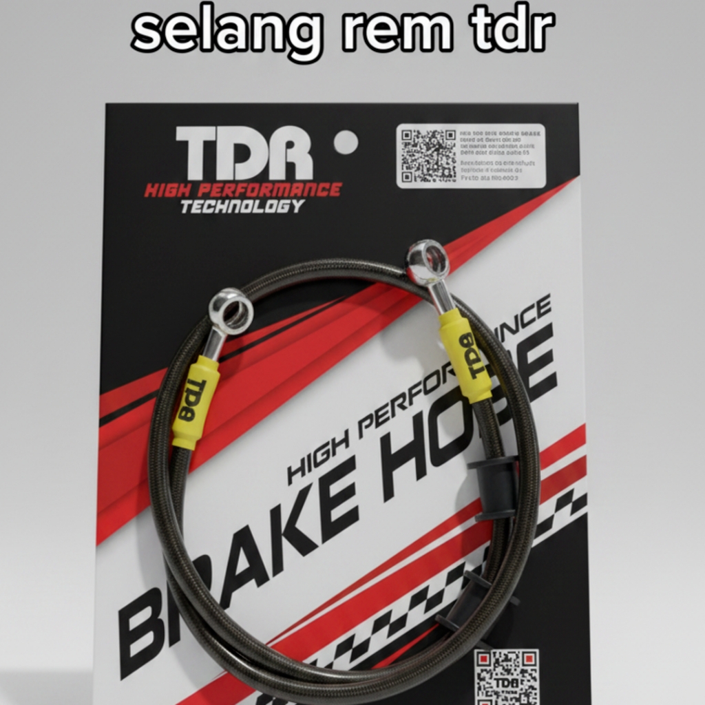 Selang Rem Motor TDR Black Karbon Titanium Silver