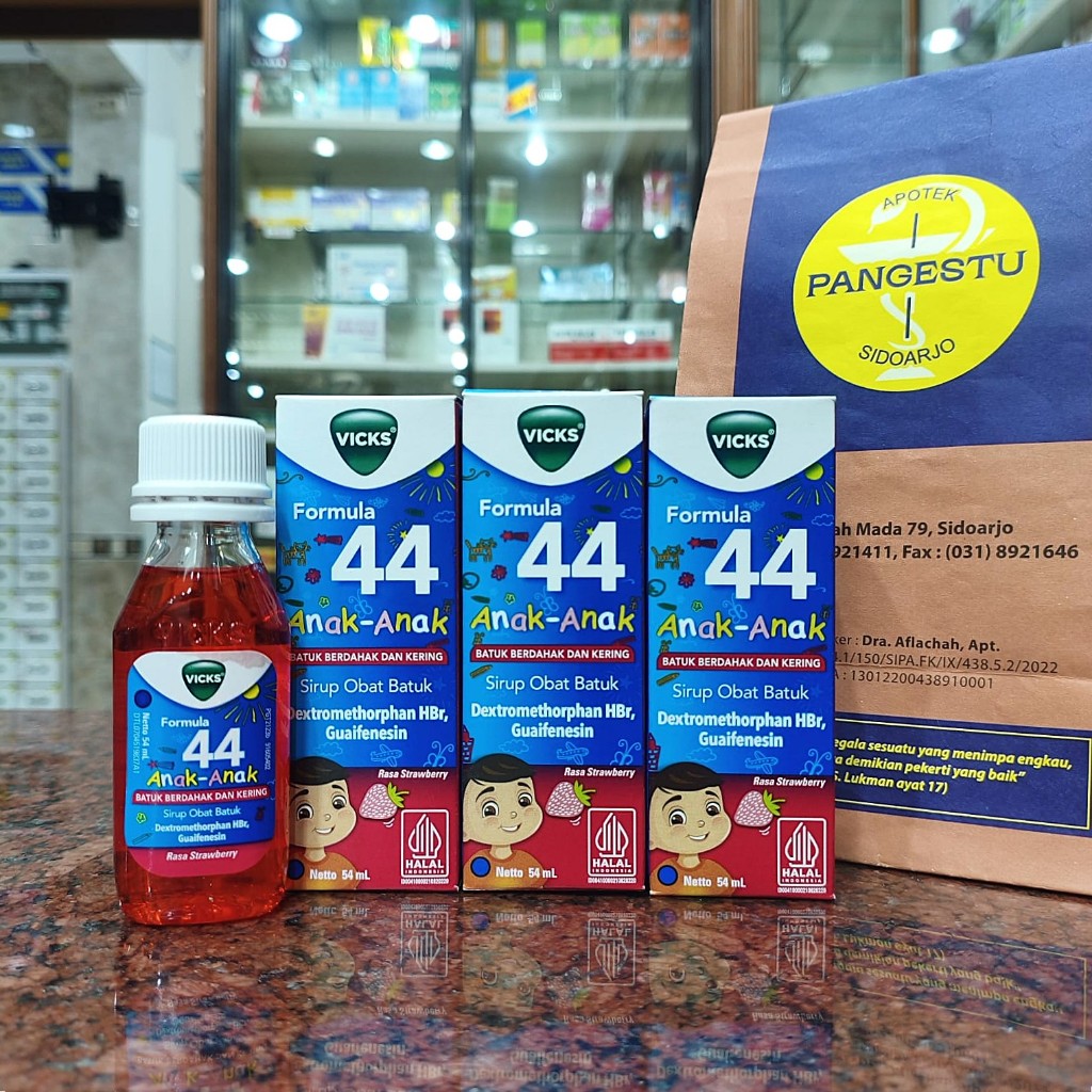 Vicks Formula 44 Anak Sirup 1 Botol 54 ml / Batuk Pilek Alergi / Viks Syrup Junior Vics Kids Cair