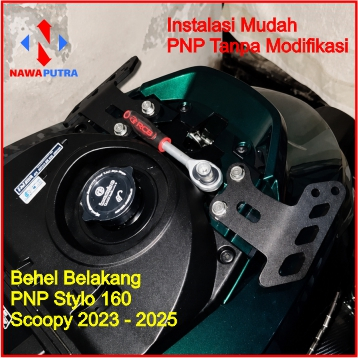 Breket Behel Stylo 160 Bracket Behel Belakang Stylo Scoopy 2023-2025 Bracket Behel Belakang Scoopy