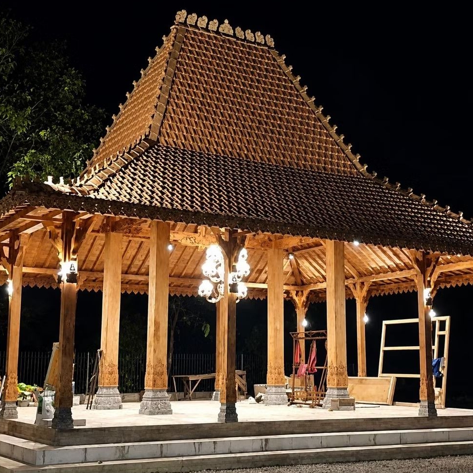 PENDOPO JOGLO full kayu jati Pendopo Joglo Kayu Jati Asli Jepara – Rumah Joglo Minimalis – Gazebo Jo