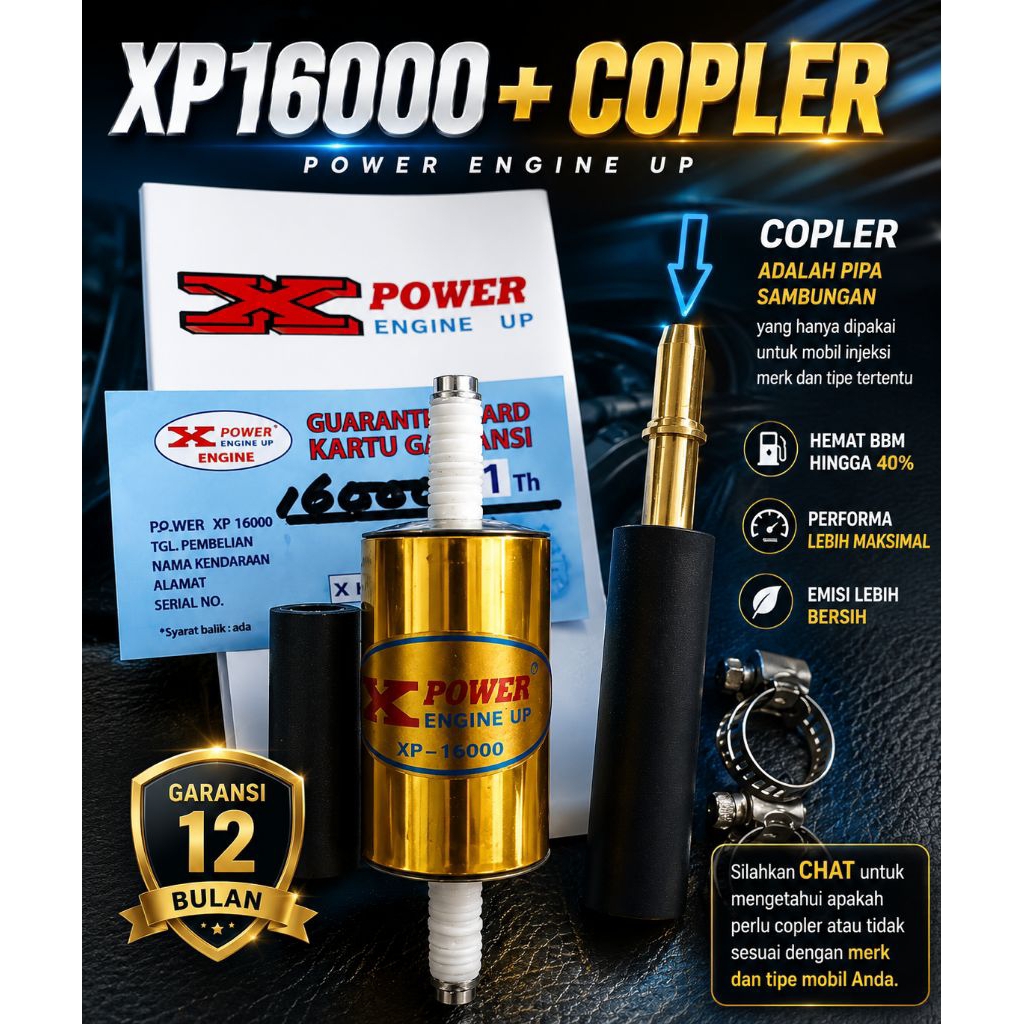 Xpower XP16000 Alat Penghemat BBM Mobil Bensin & Solar/diesel, Pengirit BBM segala merk dan tipe mob