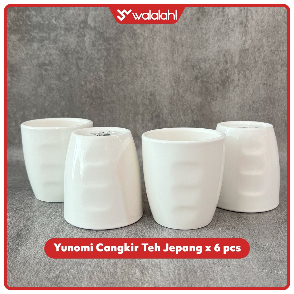 Gelas Teh Jepang 100ml isi 6 pcs bahan keramik - Japanese Tea Cup Yunomi 6 pcs 100ml