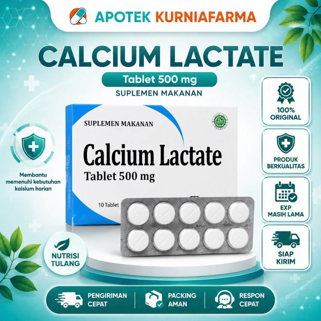 CALCIUM LACTATE 500 MG 10 TABLET