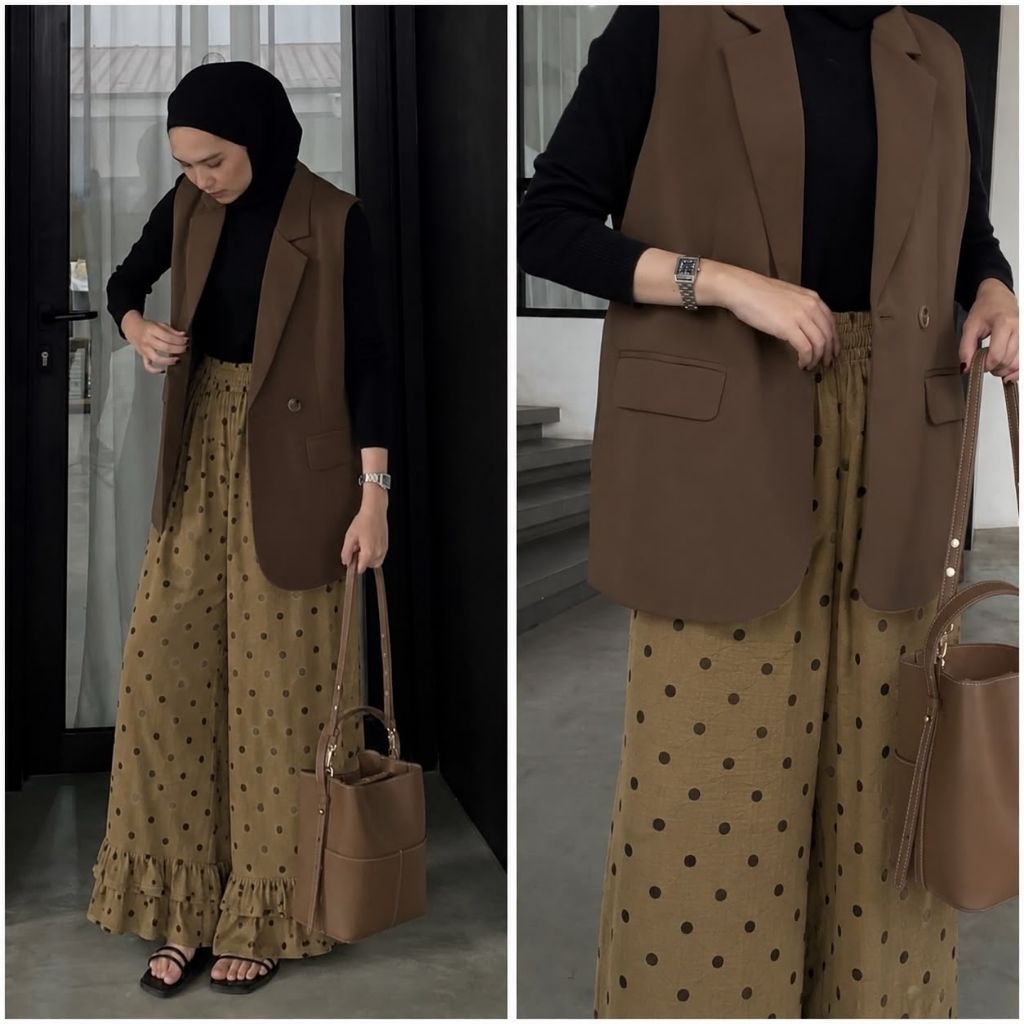 CELANA RUFFLE POLKA -  KODE 6002 FEMI- (VK)YA