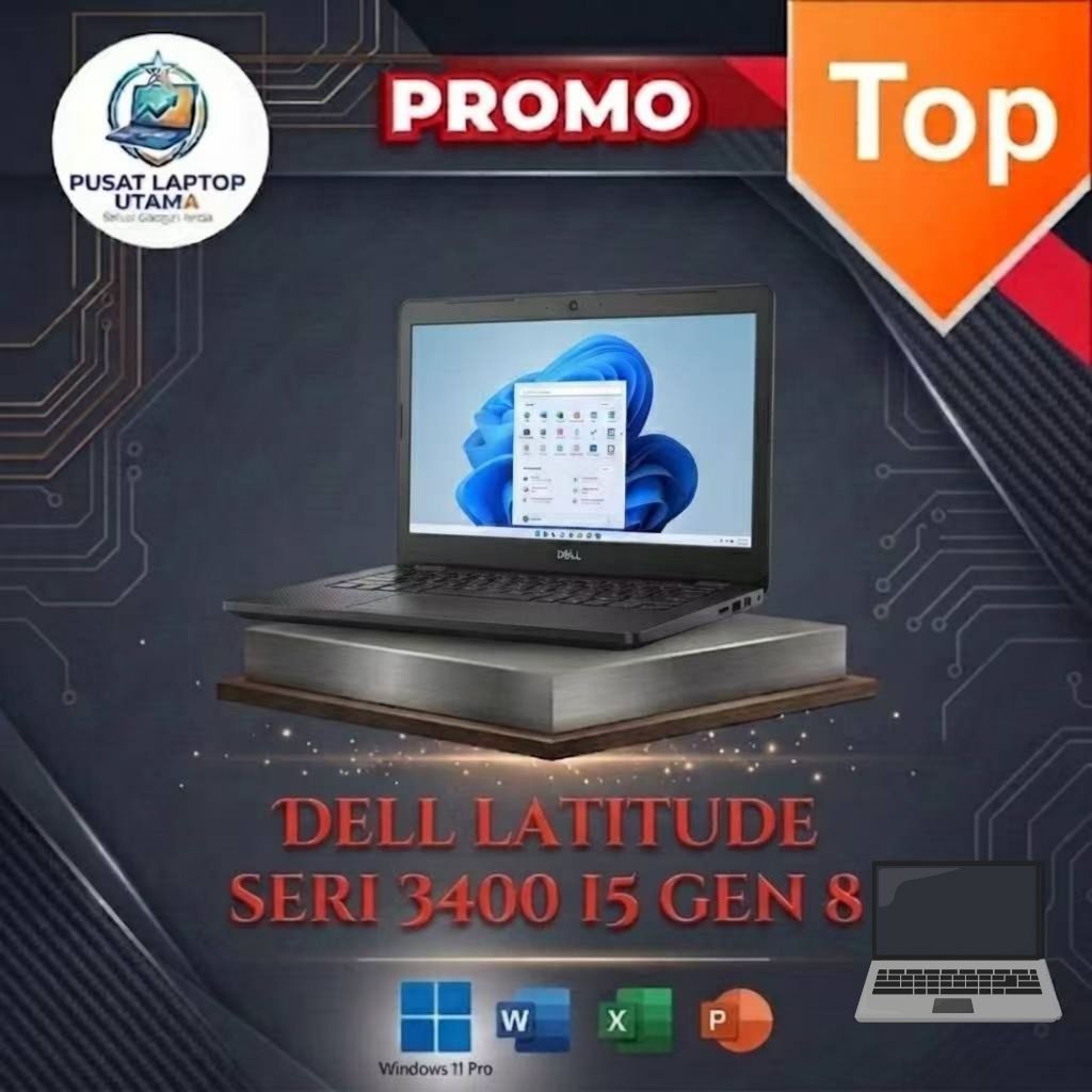 LAPTOP DELL SERI 3400 I5 GEN 8