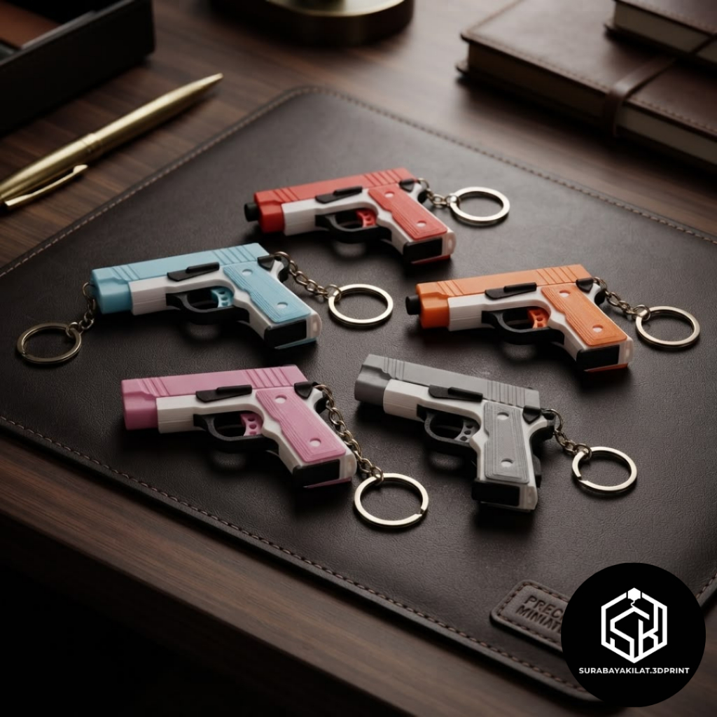 Gantungan Kunci Pistol Kokang Mini 1911