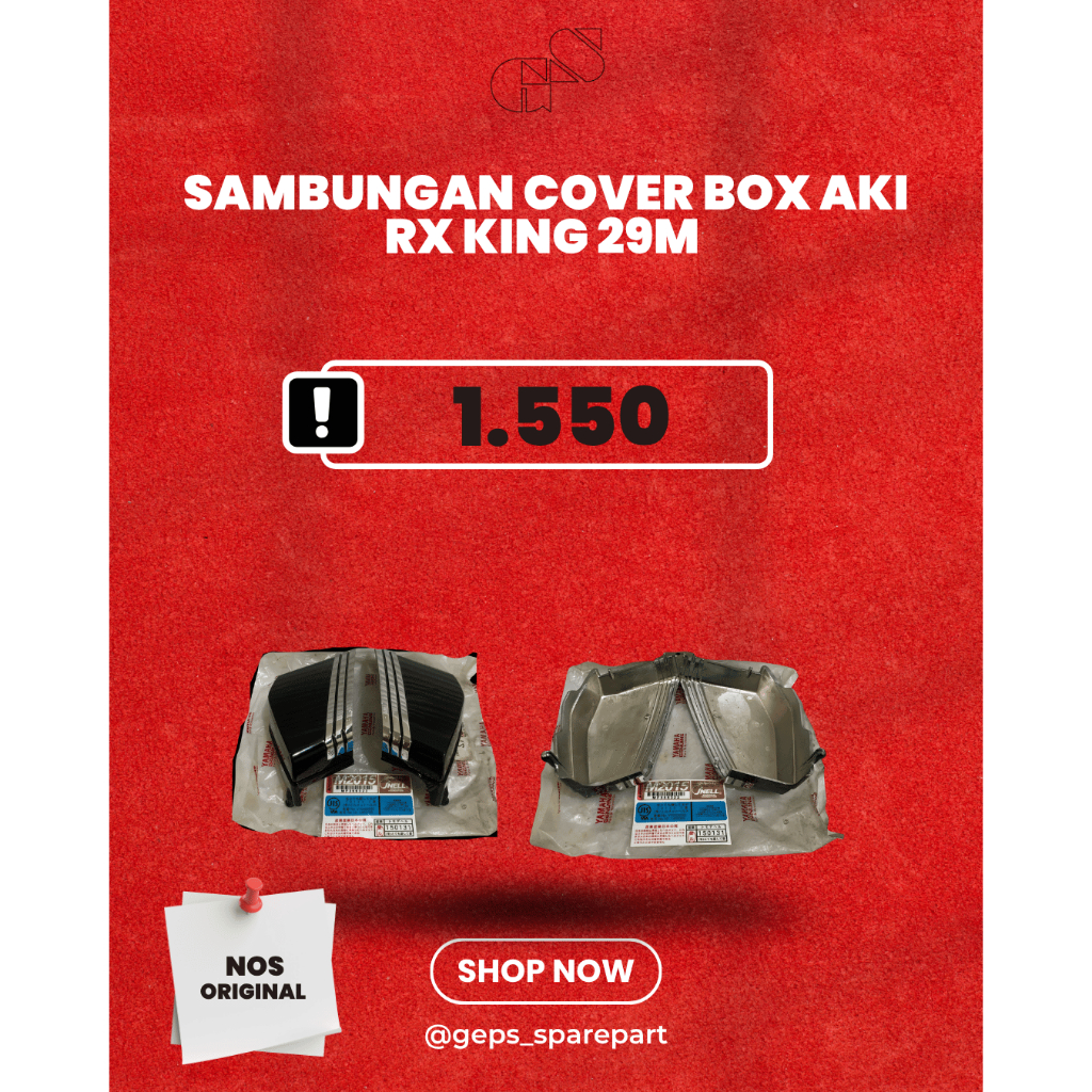 Sambungan Cover Box Aki RX King 29M Original NOS
