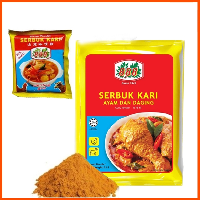 Bumbu Kari 888 / Bubuk Kari Malaysia isi 12 Bungkus