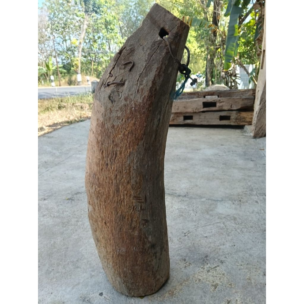 Kentongan kayu nangka lawas erosi barang djadoel klasik antik