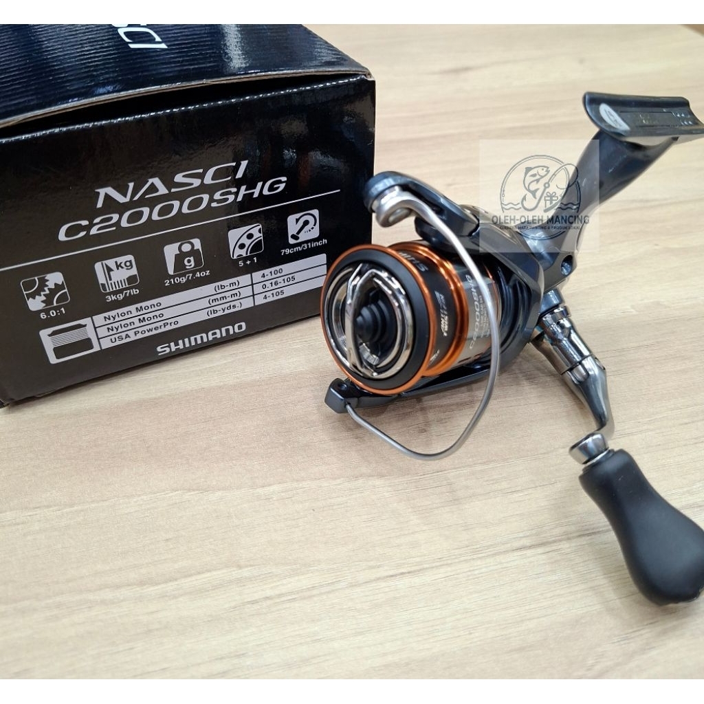 Reel Shimano Nasci C2000SHG 2026|Reel Spining Shimano terbaru|Reel Ultra light Shimano terbaru Garan