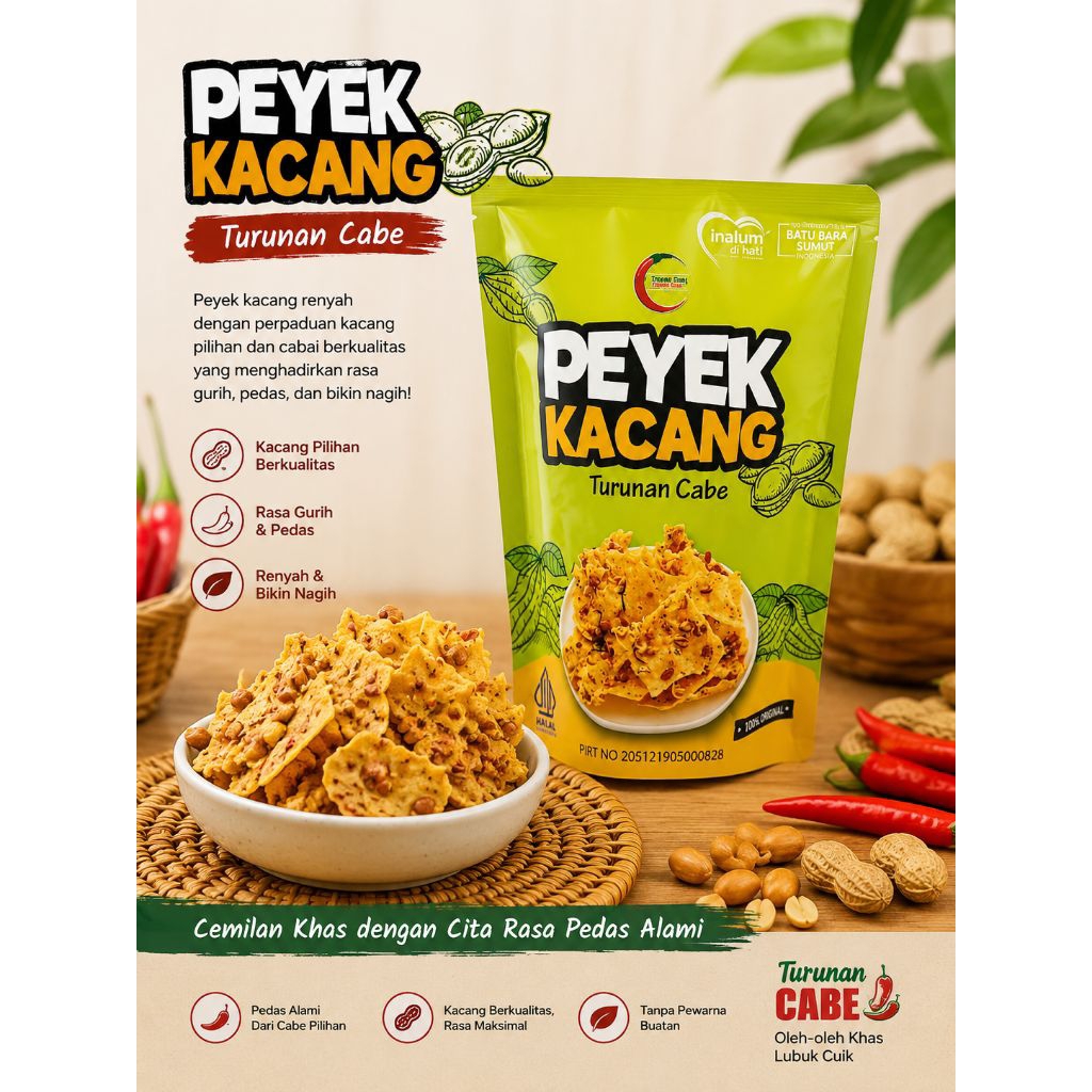 peyek kacang tanah turunan cabe