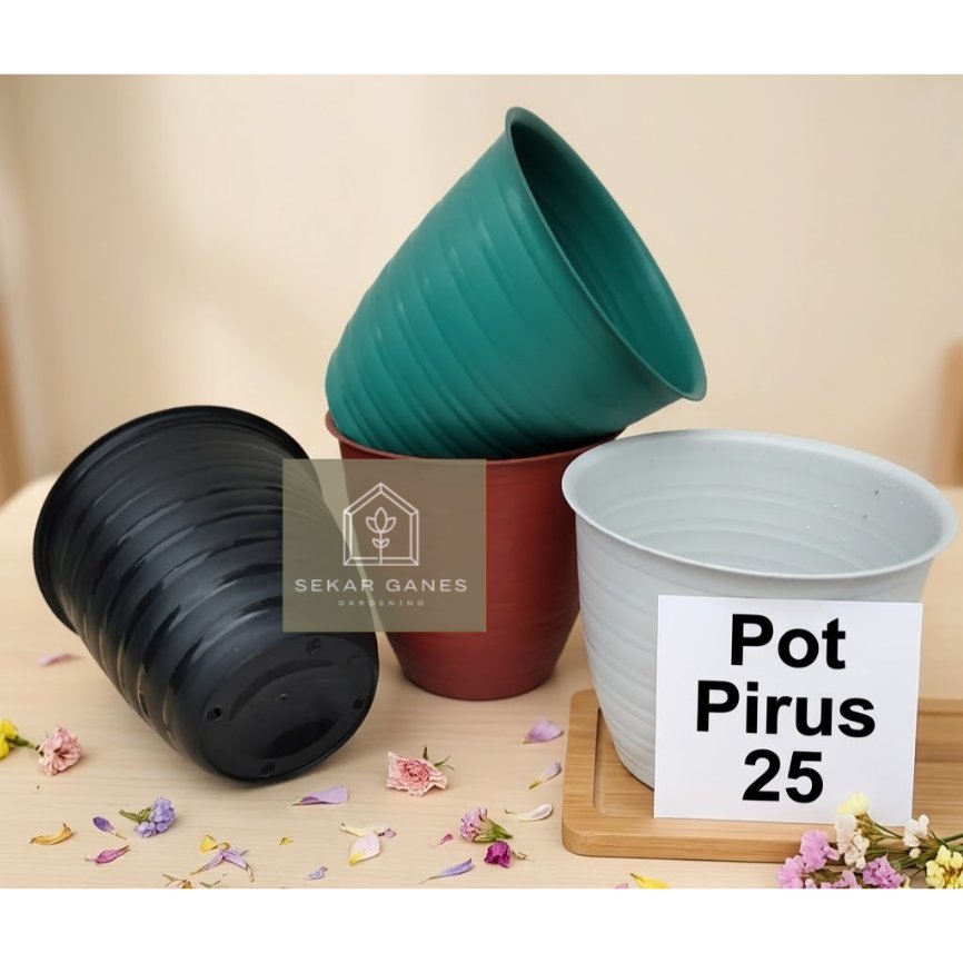 SEKAR Pot Tawon Pirus Ruby 25 Putih Hitam Merah Hijau Bata Pot Ulir Tebal Tawon Madu Mdn 21 24 27 30