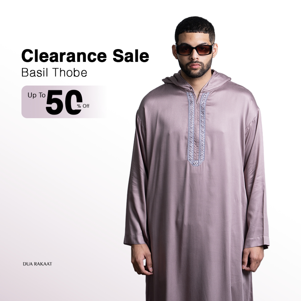 Clearance Sale Basil Thobe Dusty Purple | Jubah Pria Dua Rakaat X Dgawan