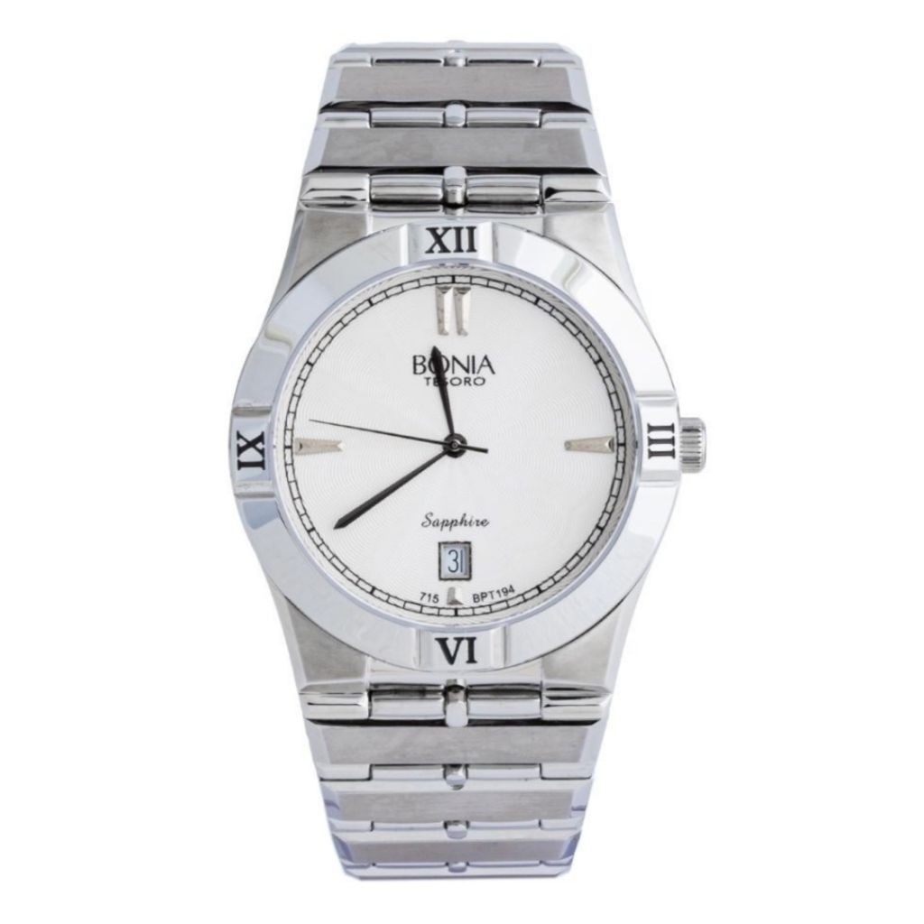 Jam Tangan Bonia BPT194-1312 Rantai Full Silver Unisex Original