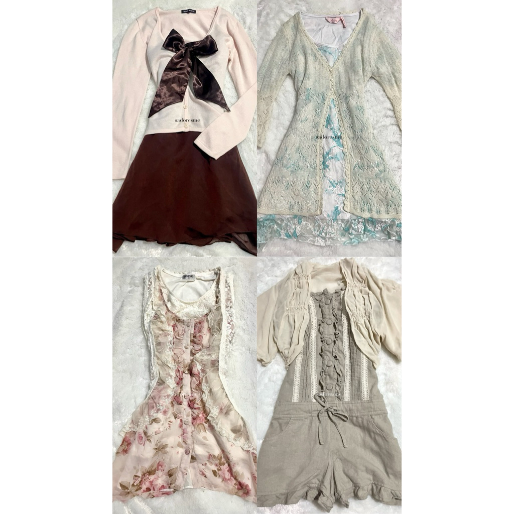 Lace Dress & Cardigan Ruffle Vintage Not Liz Lisa Axes Femme